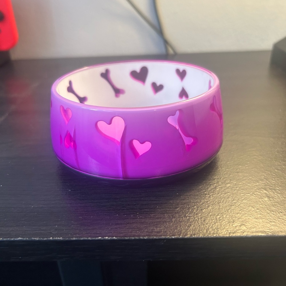 Purple and Pink Dog Bowl